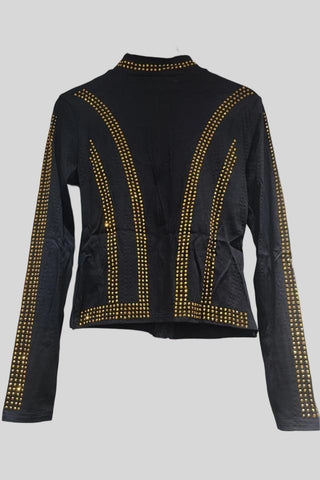 Rhinestone Long Sleeve Blouse