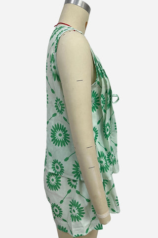 Tie-Front Ruffled Short Set