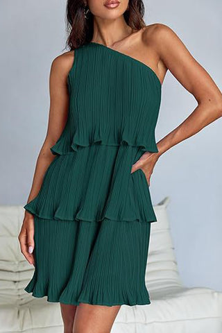 Asymmetrical Tiered Casual Dress