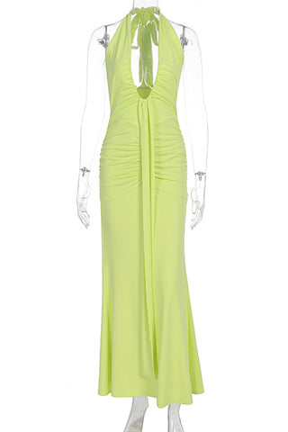 Halter Neck Evening Dress