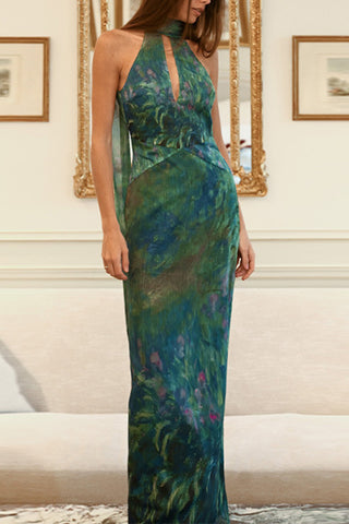 Halter Neck Maxi Dress