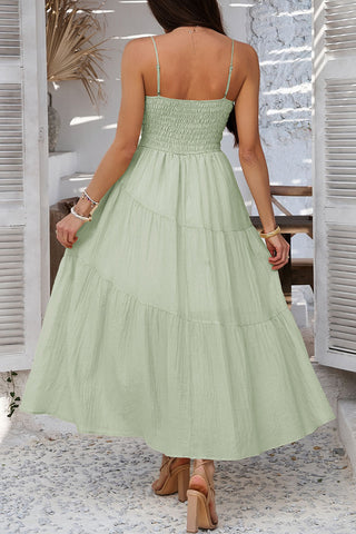 Tiered Maxi Sundress with Spaghetti Straps