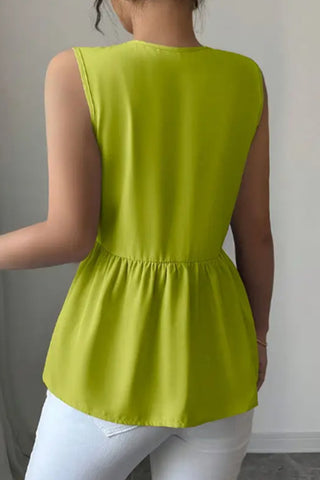 Bow Accent Sleeveless Tank Top