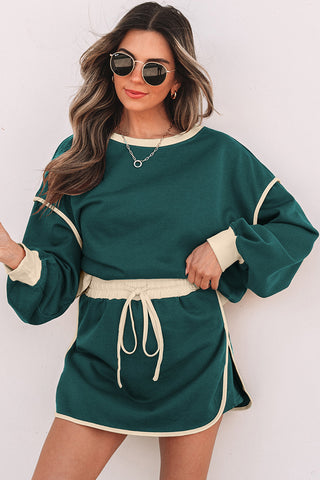 Relaxed Pullover and Skirt Set