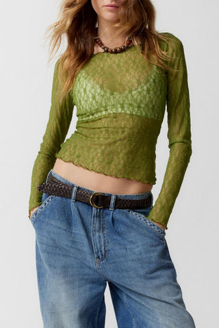 Long Sleeve Lace Top