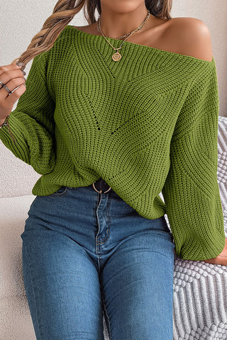 Off-Shoulder Knit Sweater