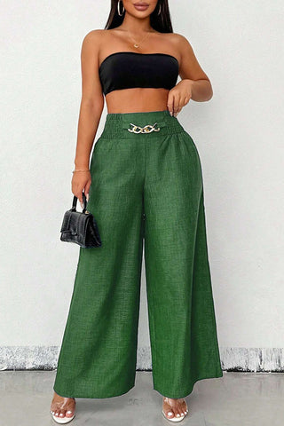 Chain Detail Bandeau Top and Pants Set