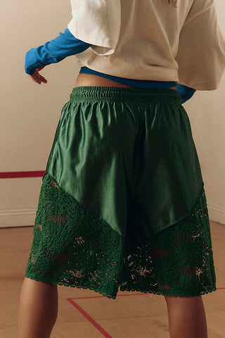 Lace-Trim Casual Shorts