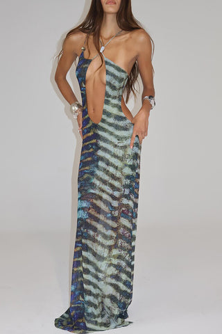 Strappy Open-Back Maxi Casual Dress