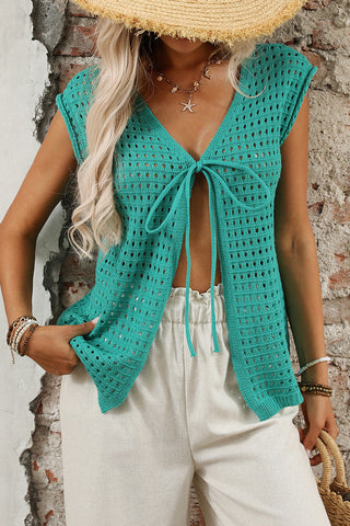 Crochet Tie Front Vest