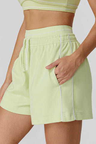 Elastic Waistband Athletic Shorts