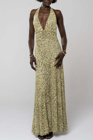 Floral Halter Maxi Dress