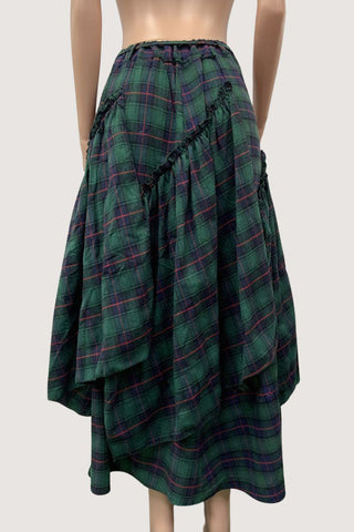 Flowy Checkered Maxi Skirt