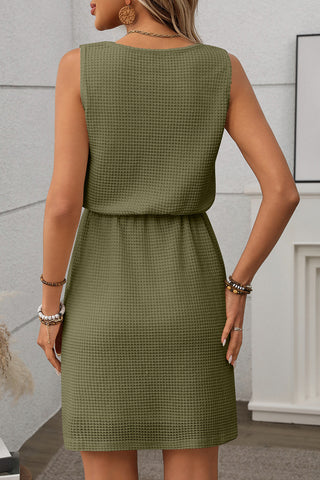 Sleeveless Textured Casual Dress