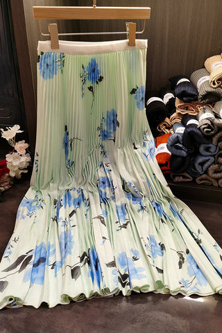 Floral Pleated Skirt Set