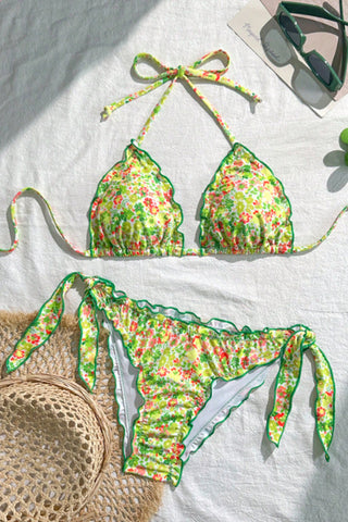 Floral Triangle Bikini Set