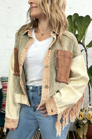 Stylish Patchwork Denim Jacket