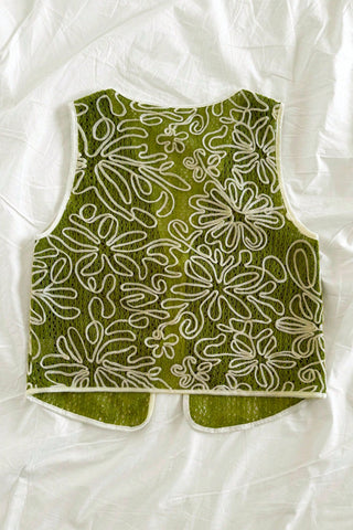 Floral Tie-Front Vest