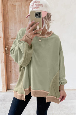 Oversized Patchwork Sweatshirt