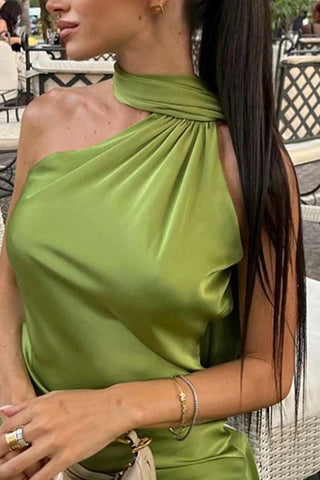 Asymmetric Neckline Casual Dress