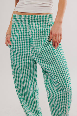 Gingham Check Casual Pants