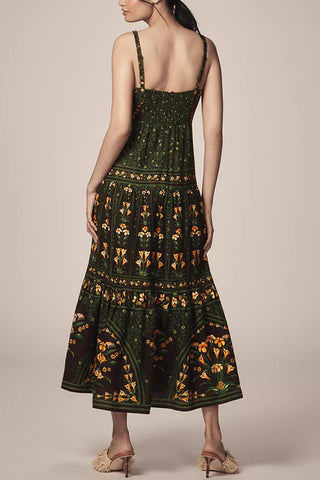 Floral Tiered Vacation Dress