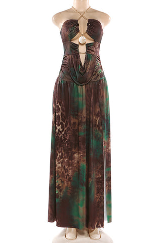 Strappy Halter Maxi Dress