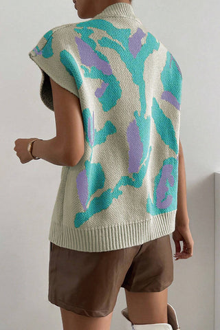 Abstract Pattern Sweater Vest