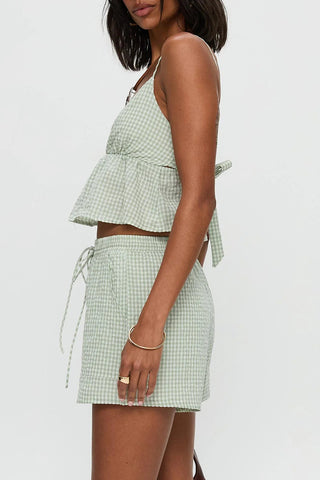 Stylish Gingham Short Set