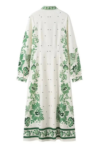 Floral Print Long Casual Dress