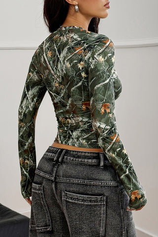 Abstract Print Long Sleeve T-Shirt