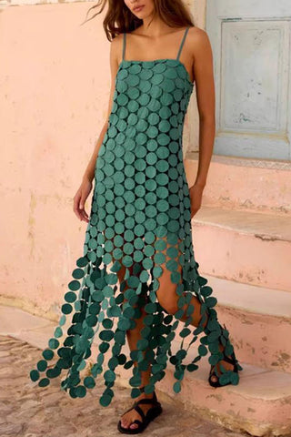 Circle Accented Maxi Dress