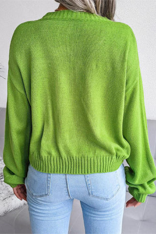 Cloud Pattern Button Cardigan