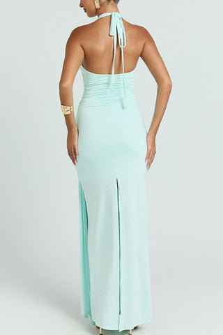 Elegant Halter Evening Gown