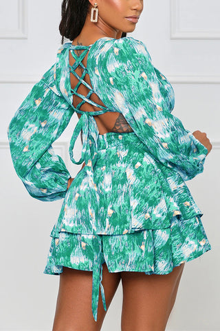 Cut-Out Pattern Mini Dress