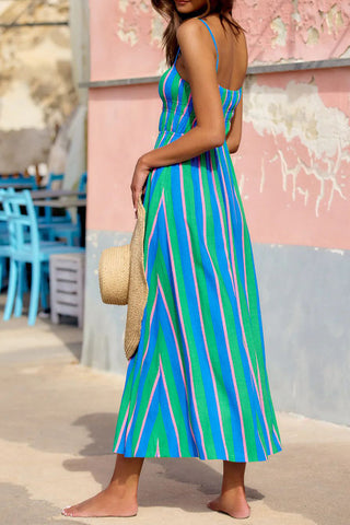 Patterned Strappy Summer Dress