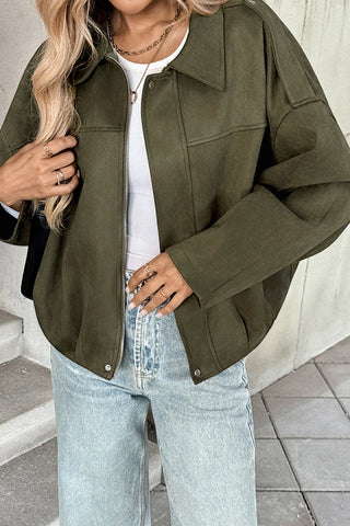 Oversized Snap-Front Jacket