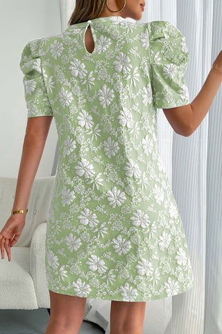 Floral Embroidered Casual Dress
