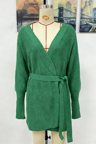 Tie-Waist Longline Cardigan