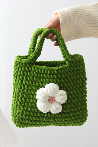 Floral Knit Handbag