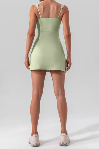 Sleeveless Square-Neck Casual Dress