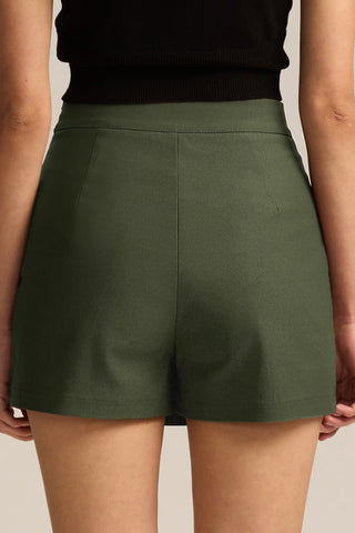 Sleek Front-Slit Mini Skirt