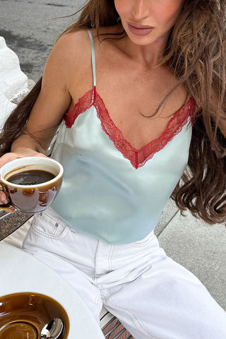 Lace-Trimmed Camisole Top