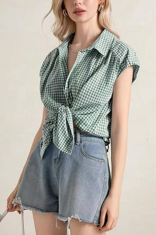 Gingham Button-Down Shirt