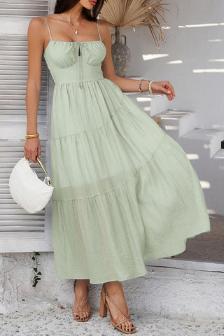 Tiered Maxi Sundress with Spaghetti Straps