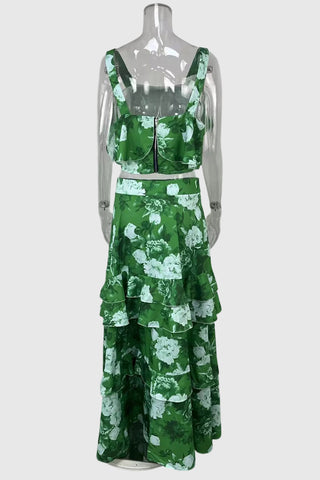 Elegant Floral Skirt Set