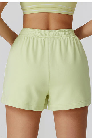 Elastic Waistband Athletic Shorts