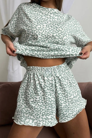 Leopard Print Short Set