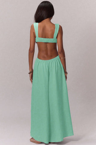 Cutout Jumpsuit with Flowing Skirt