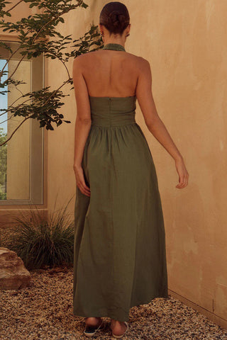 Halter Neck Casual Maxi Dress